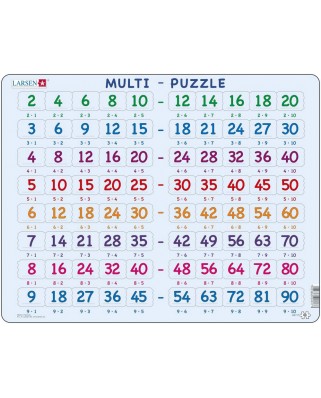 Puzzle Larsen - Mathematik: Multiplikationstabellen, 80 piese (48389)