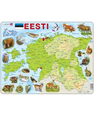 Puzzle Larsen - Physical Map of Estonia, 55 piese (48196)
