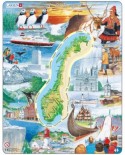 Puzzle Larsen - Physical Map of Norway, 70 piese (48658)