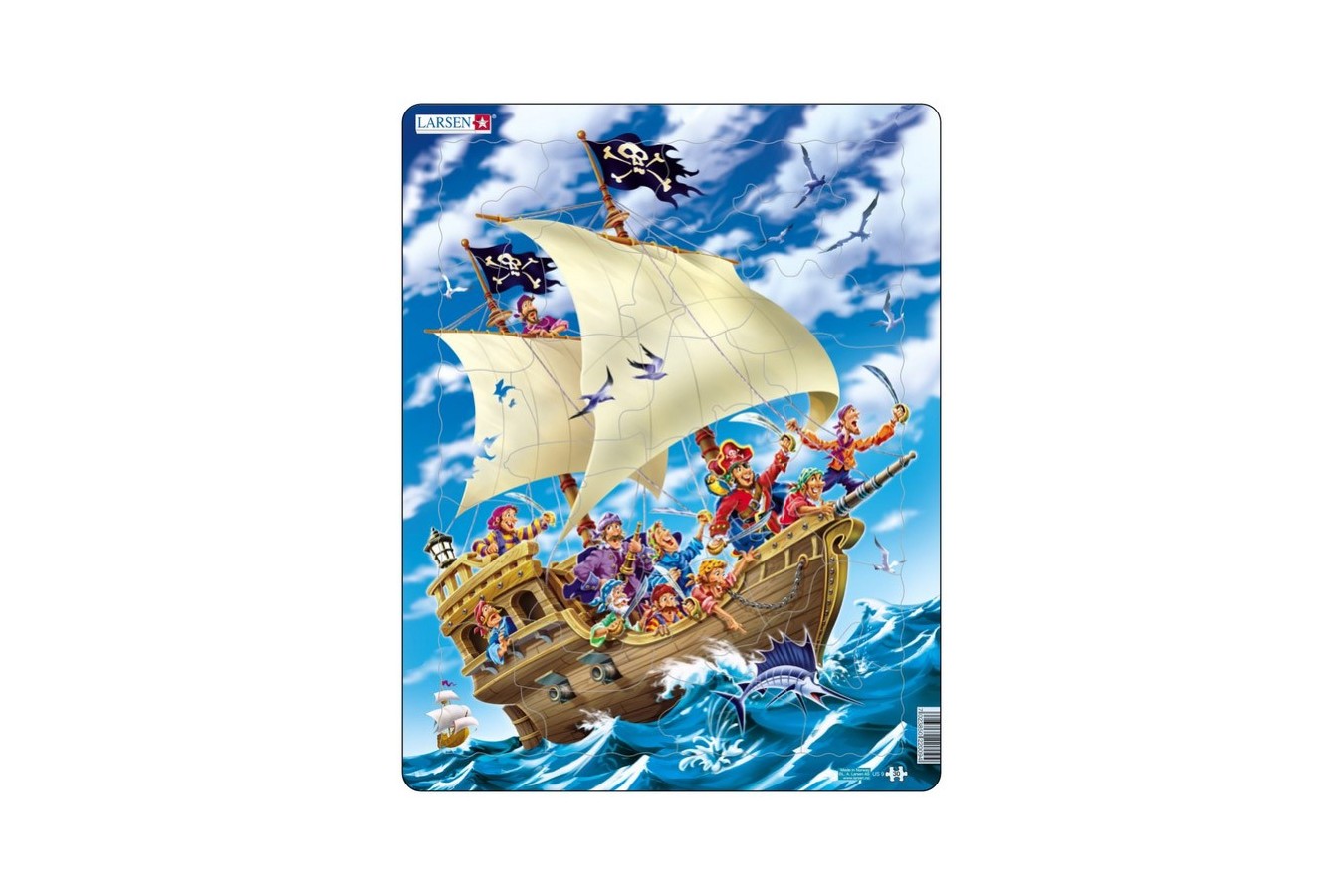 Puzzle Larsen - Pirate Ship, 30 piese (48724)