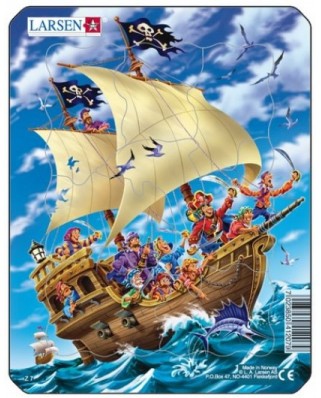 Puzzle Larsen - Pirate Ship, 8 piese (48491)
