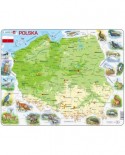 Puzzle Larsen - Poland Physical Map, 61 piese (48645)