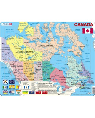 Puzzle Larsen - Political Canada Map (in French and English), 48 piese (48451)