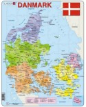 Puzzle Larsen - Political Map of Denmark, 70 piese (48135)
