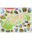 Puzzle Larsen - Slovakia Physical Map with Animals, 58 piese (48625)