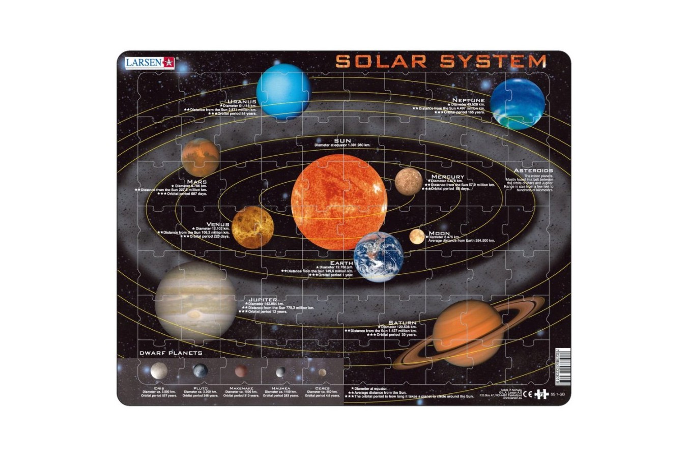 Puzzle Larsen - Solar System, 70 piese (59565)