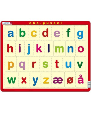 Puzzle Larsen - The Alphabet, lower cases (Norwegian), 26 piese (48685)