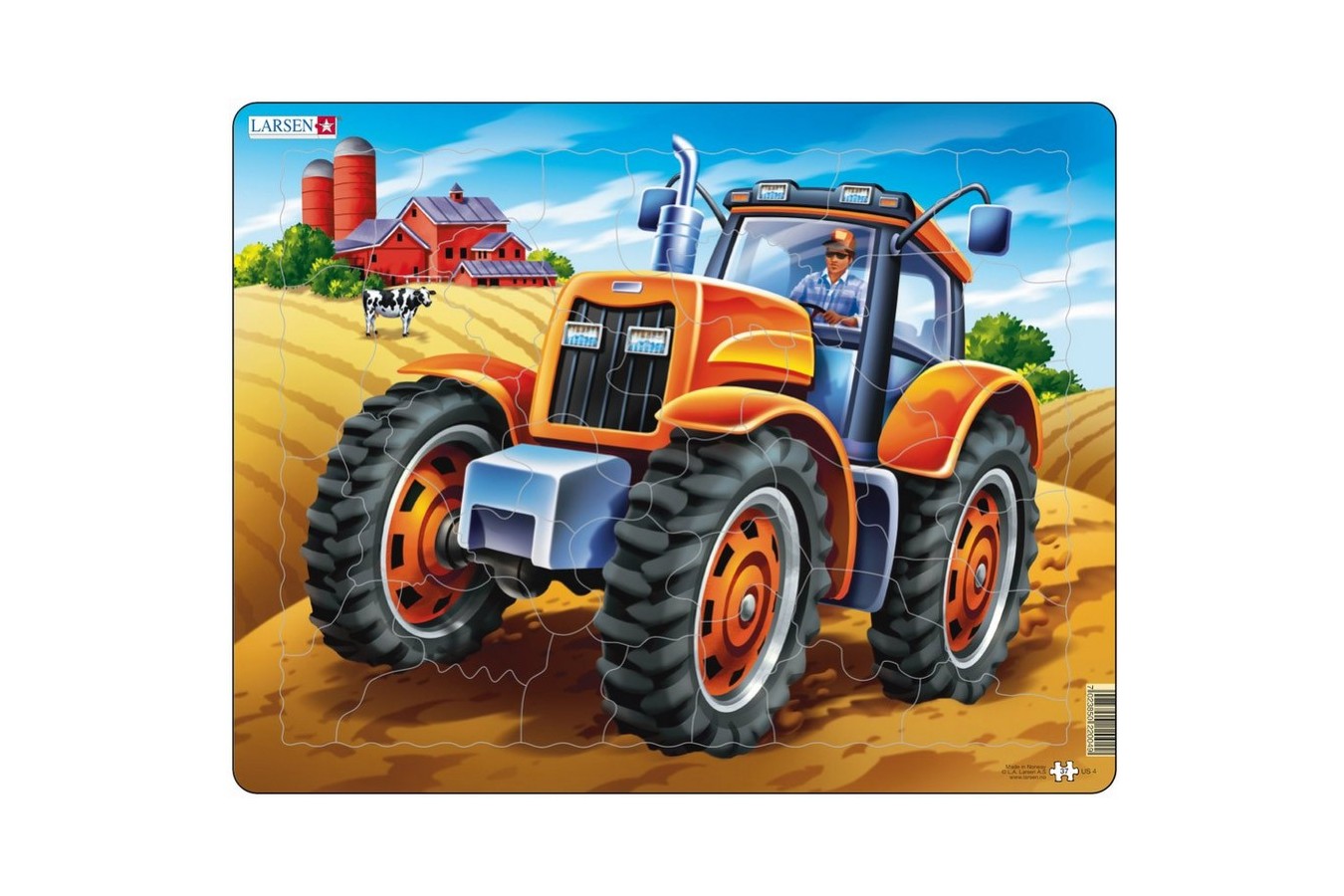 Puzzle Larsen - Tractor, 37 piese (48722)
