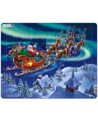 Puzzle Larsen - Weihnachtsmann im Nordlicht, 26 piese (48717)