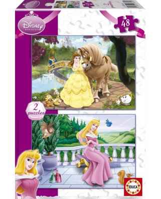 Puzzle Educa - Disney Princesses, 2x48 piese (13835)