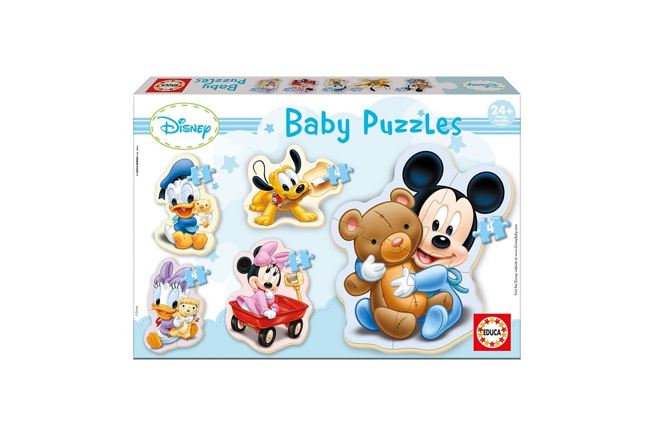 Puzzle Educa - Baby Puzzles - Disney : Mickey, 3/4/4 piese (13813)