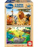 Puzzle din lemn Educa - Disney : My Animals Friends, 2x50 piese (13144)