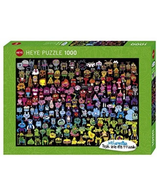 Puzzle Heye - Jon Burgerman: Doodle Rainbow, 1000 piese (57742)