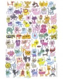 Puzzle Heye - Jon Burgerman: Scribbled Cats, 150 piese (41219)