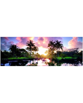 Puzzle panoramic Heye - Dennis Frates: Palm Trees, 2000 piese (49502)