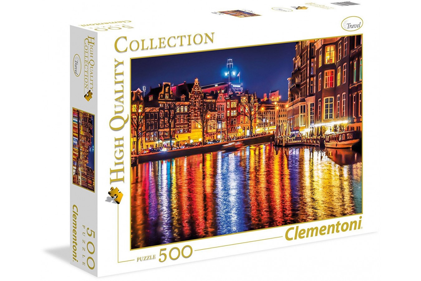 Puzzle Clementoni - Amsterdam by Night, 500 piese (60884)