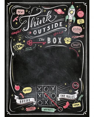 Puzzle Clementoni - Black Board Puzzle - Think Outside the Box, 1000 piese (62435)