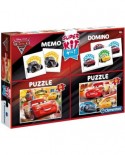 Puzzle Clementoni - Cars 3 - 2 Puzzles + Memo + Domino, 2x30 piese (62351)