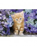 Puzzle Clementoni - Cat in Flowers, 500 piese (50570)