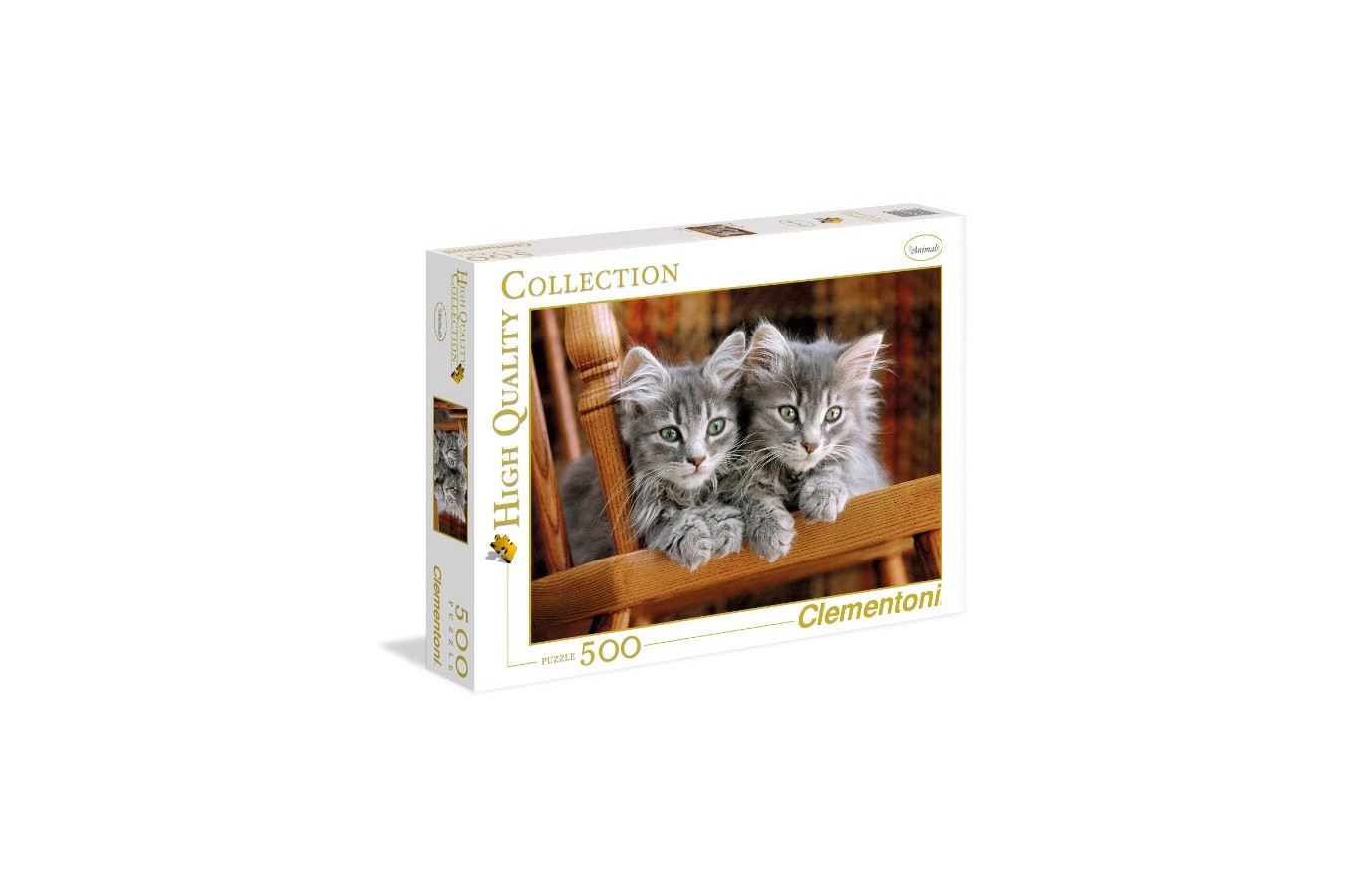 Puzzle Clementoni - Gray Kittens on the chair, 500 piese (44107)