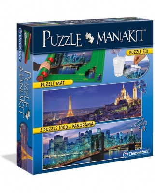 Puzzle Clementoni - Jigsaw Puzzle Mania Kit, 2x1000 piese (53767)