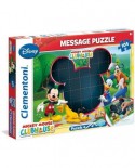 Puzzle Clementoni - Message-Puzzle Mickey Mouse Club House, 104 piese (47500)