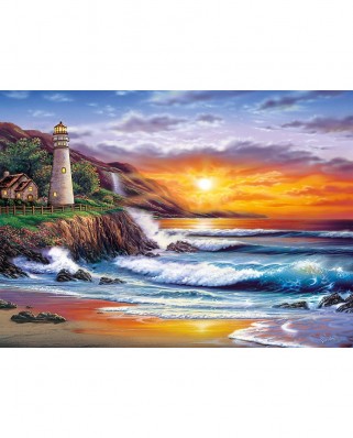 Puzzle Clementoni - Steve Sundram: Lighthouse at sunset, 1000 piese (60893)