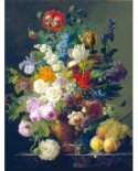 Puzzle Clementoni - Van Dael: Vase with Flowers, Grapes, and Peaches, 1000 piese (654)