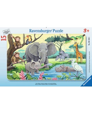 Puzzle Ravensburger - Animale Din Africa, 15 piese (06136)