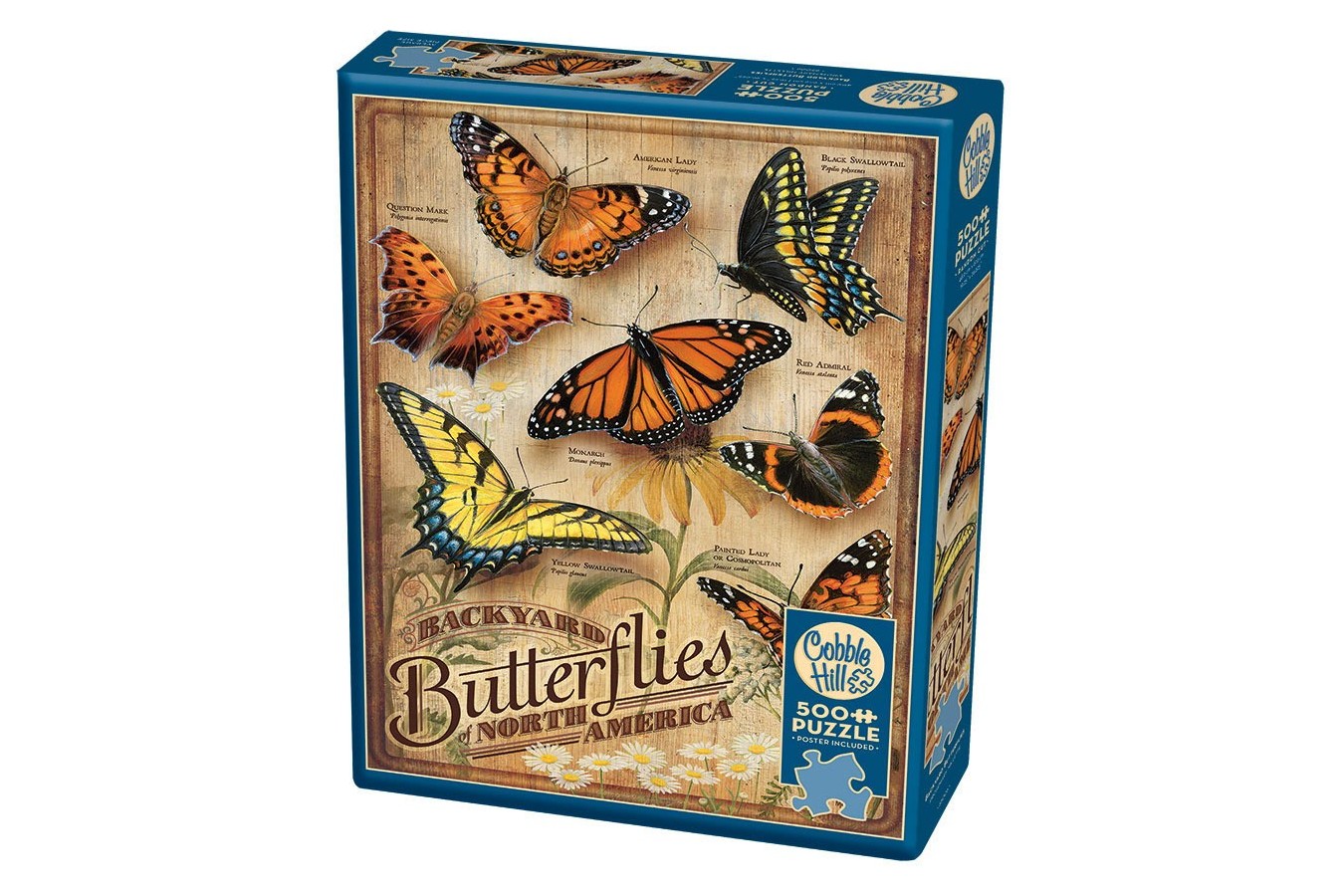 Puzzle Cobble Hill - Backyard Butterflies, 500 piese XXL (65004)