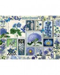 Puzzle Cobble Hill - Blue Flowers, 1000 piese (64985)