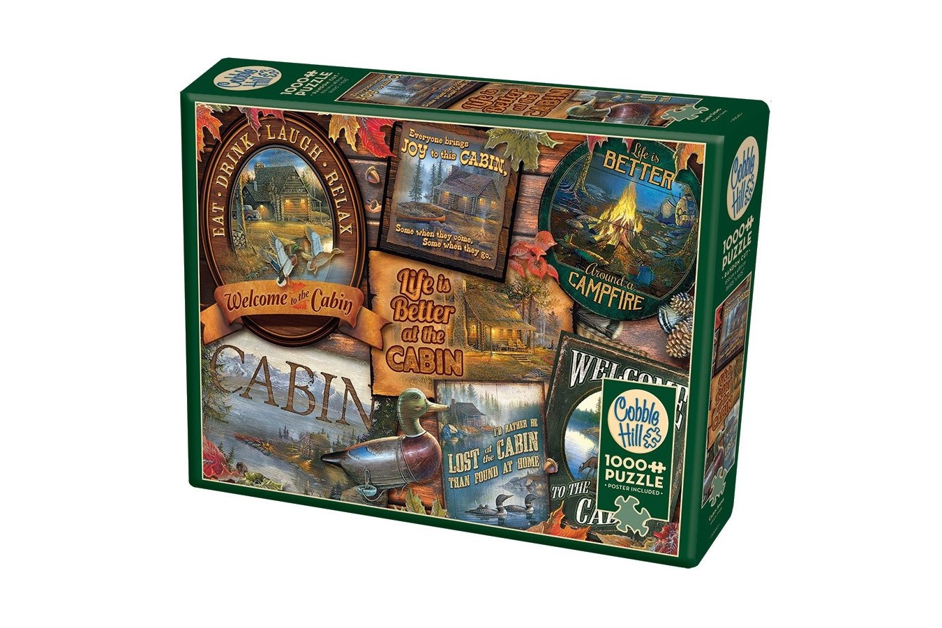 Puzzle Cobble Hill - Cabin Signs, 1000 piese (64982)
