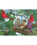 Puzzle Cobble Hill - Cardinals at the Feeder, 275 piese XXL (44434)