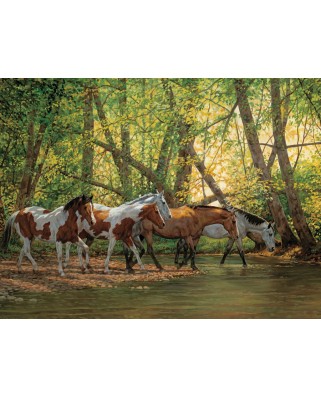 Puzzle Cobble Hill - Chris Cummings: Shady Creek Horses, 500 piese XXL (44388)