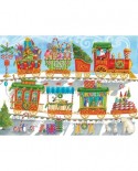 Puzzle Cobble Hill - Christmas Train, 350 piese XXL (64927)