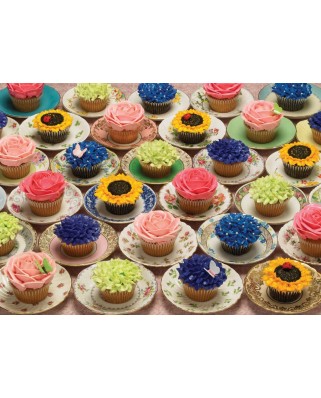 Puzzle Cobble Hill - Cupcakes and Saucers, 1000 piese (44347)