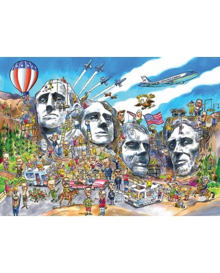 Puzzle Cobble Hill - DoodleTown: Mount Rushmore, 1000 piese (47574)
