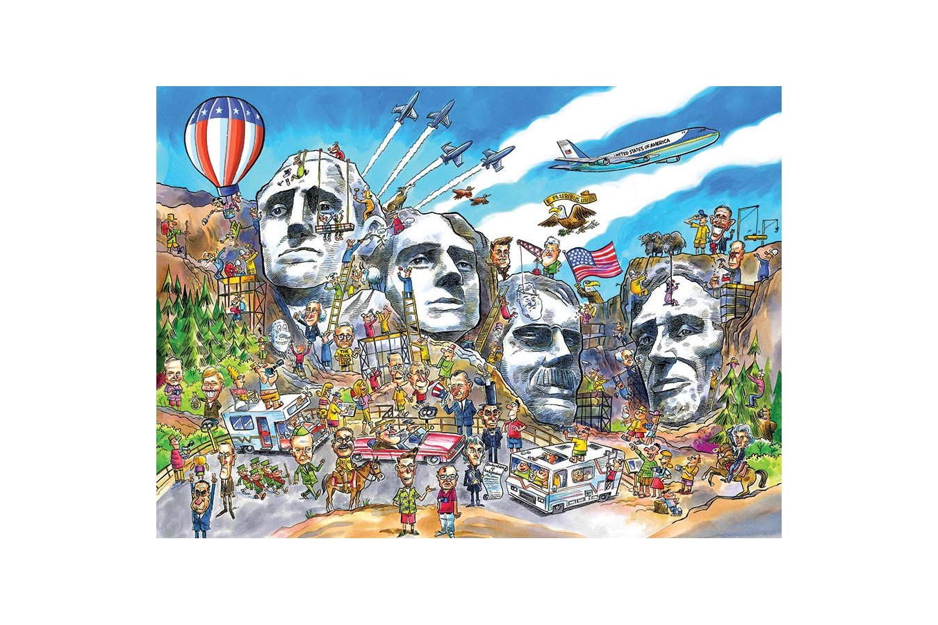 Puzzle Cobble Hill - DoodleTown: Mount Rushmore, 1000 piese (47574)