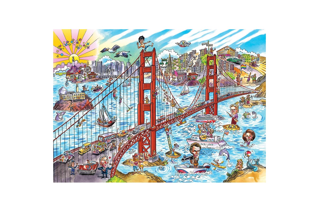 Puzzle Cobble Hill - DoodleTown: San Francisco, 1000 piese (47575)