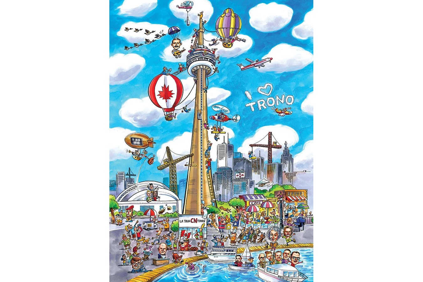 Puzzle Cobble Hill - DoodleTown: Toronto, 1000 piese (47573)