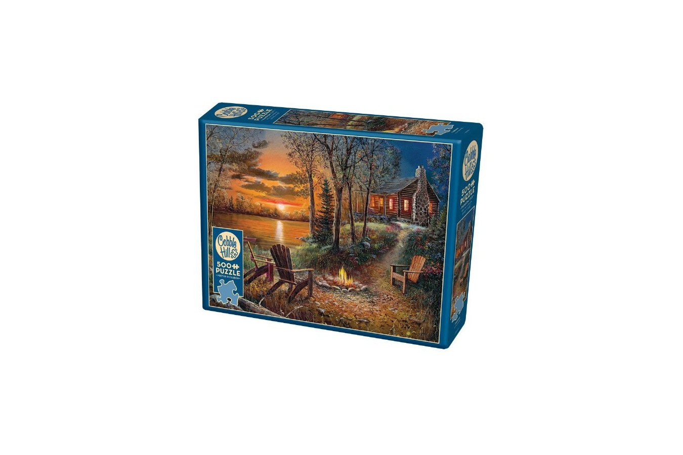 Puzzle Cobble Hill - Fireside, 500 piese XXL (65007)