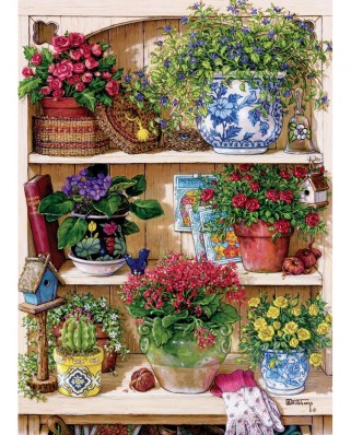Puzzle Cobble Hill - Flower Cupboard, 500 piese XXL (65013)