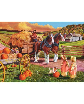 Puzzle Cobble Hill - Hay Wagon, 275 piese XXL (44423)