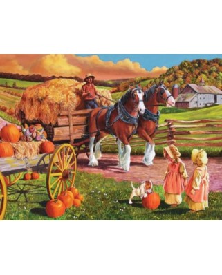 Puzzle Cobble Hill - Hay Wagon, 275 piese XXL (65025)