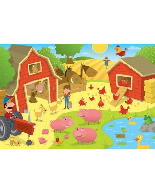 Puzzle Cobble Hill - Higgledy Piggledy Farm, 36 piese XXL (48111)