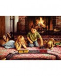 Puzzle Cobble Hill - Jim Daly: Firelight Express, 1000 piese (56098)