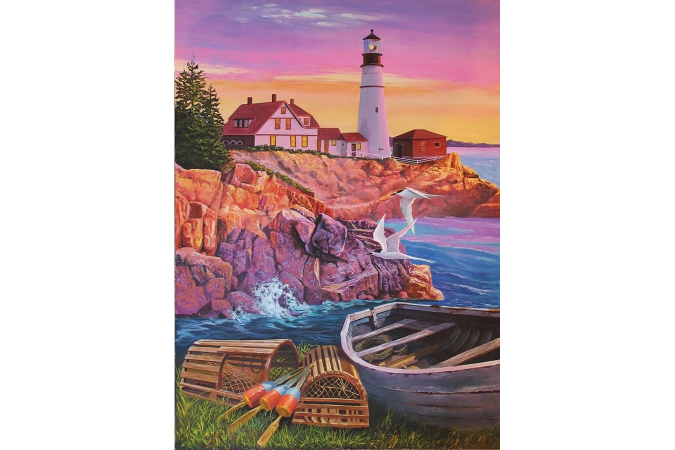 Puzzle Cobble Hill - Lighthouse Cove, 275 piese XXL (65023)