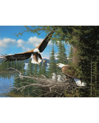 Puzzle Cobble Hill - Michael Sieve: Nesting Eagles, 1000 piese (44496)