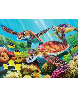 Puzzle Cobble Hill - Molokini Turtles, 500 piese XXL (44383)