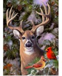 Puzzle Cobble Hill - One Deer Two Cardinals, 500 piese XXL (65012)
